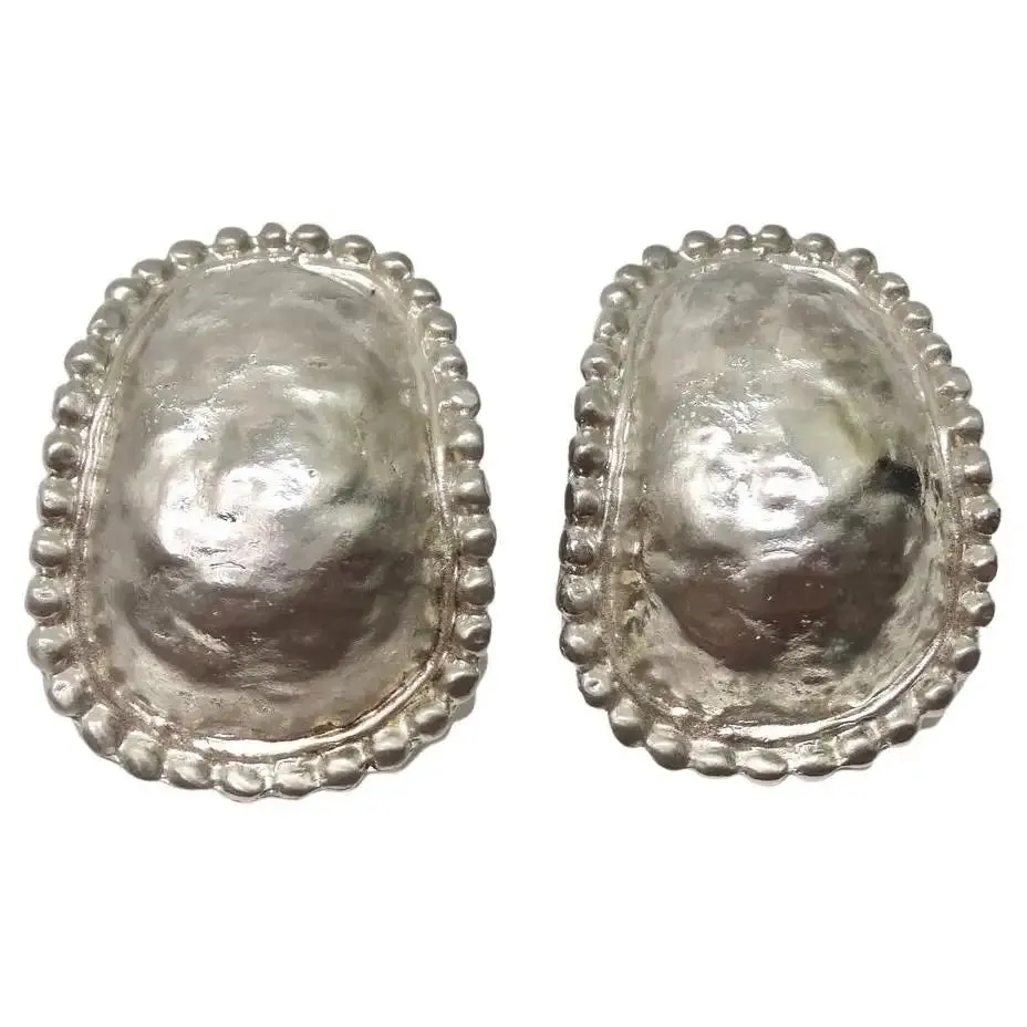 Les Bernard Silver Stud Earrings