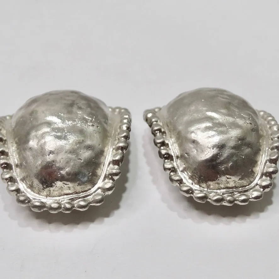 Les Bernard Silver Stud Earrings