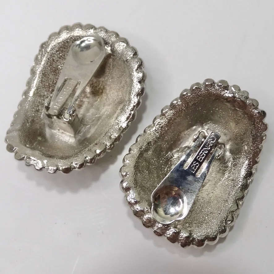Les Bernard Silver Stud Earrings