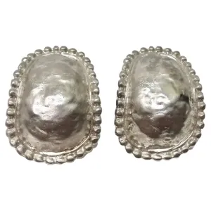 Les Bernard Silver Stud Earrings