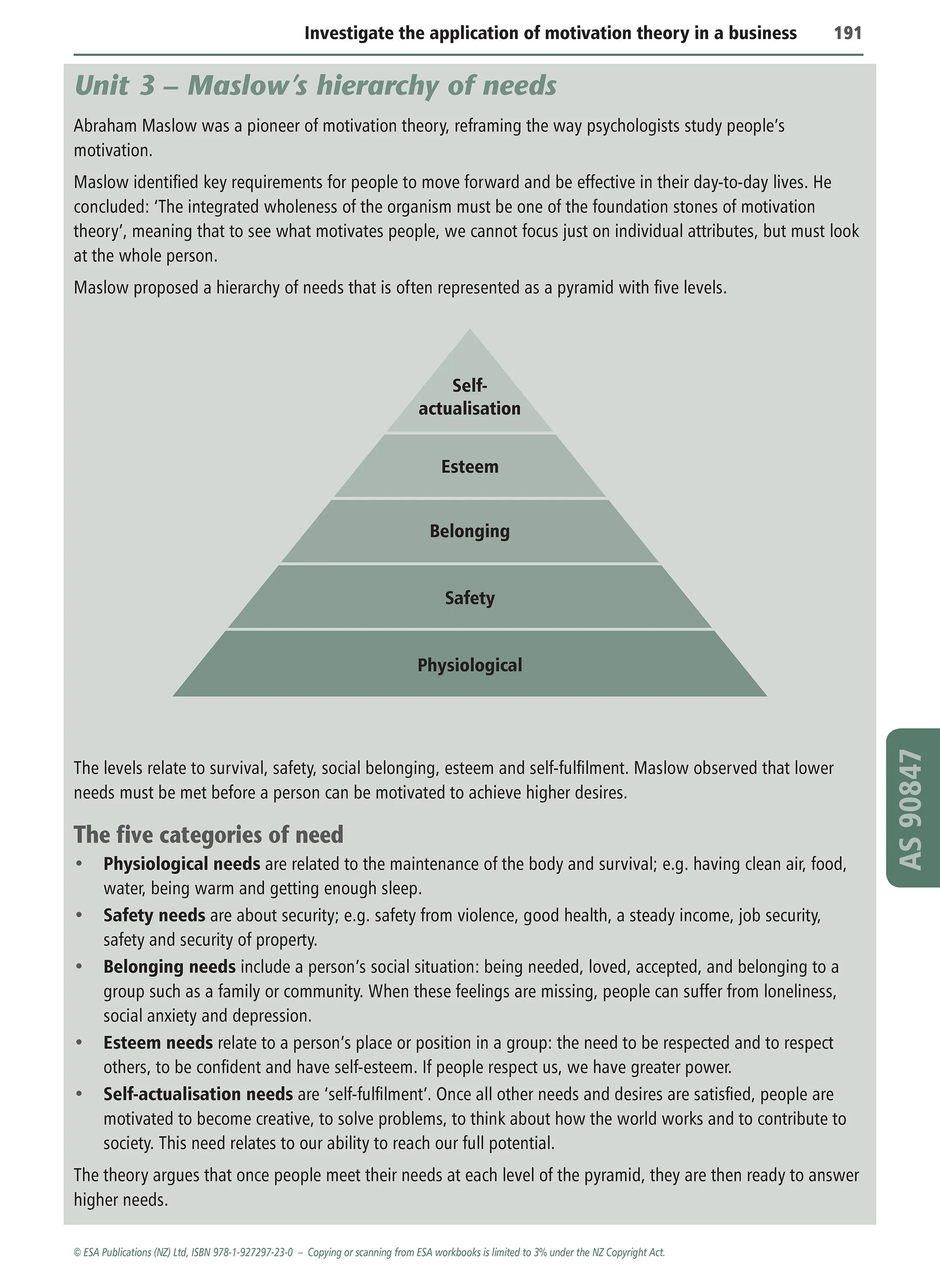 Level 2 Business Studies Learning Workbook