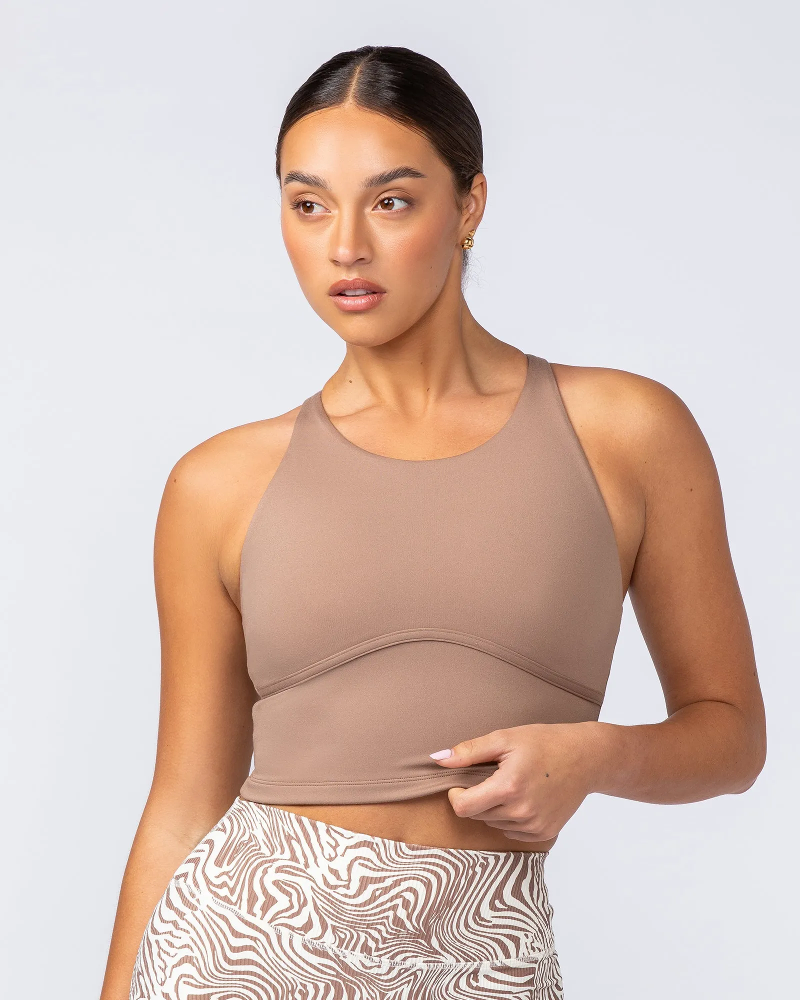Limitless Cropped Active Tank - Cinnamon