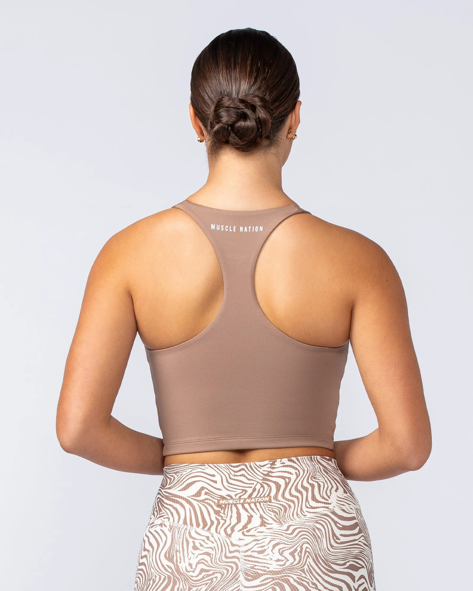 Limitless Cropped Active Tank - Cinnamon
