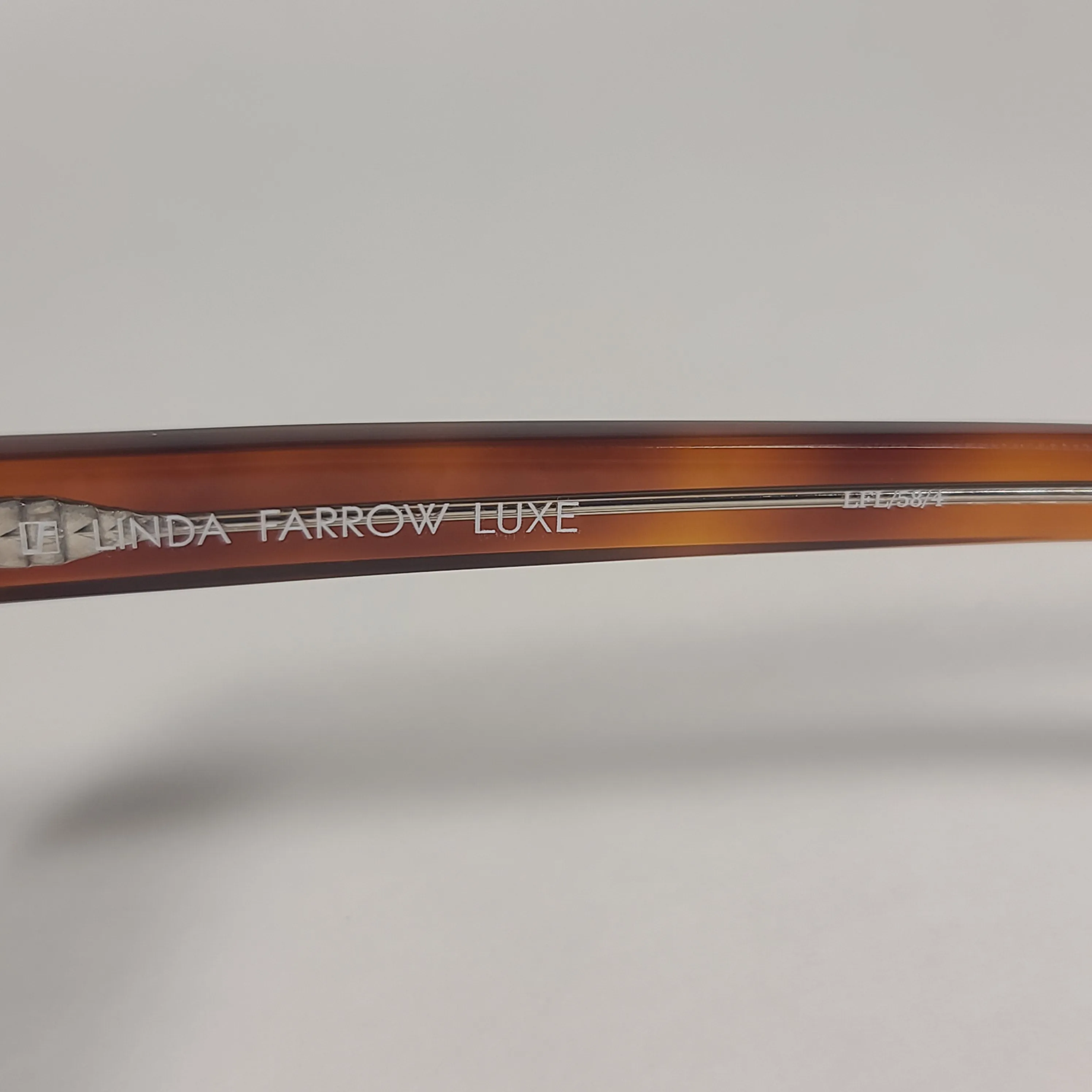 Linda Farrow Luxe Square Sunglasses Tortoise Frame Gray Green Lens LFL58C4