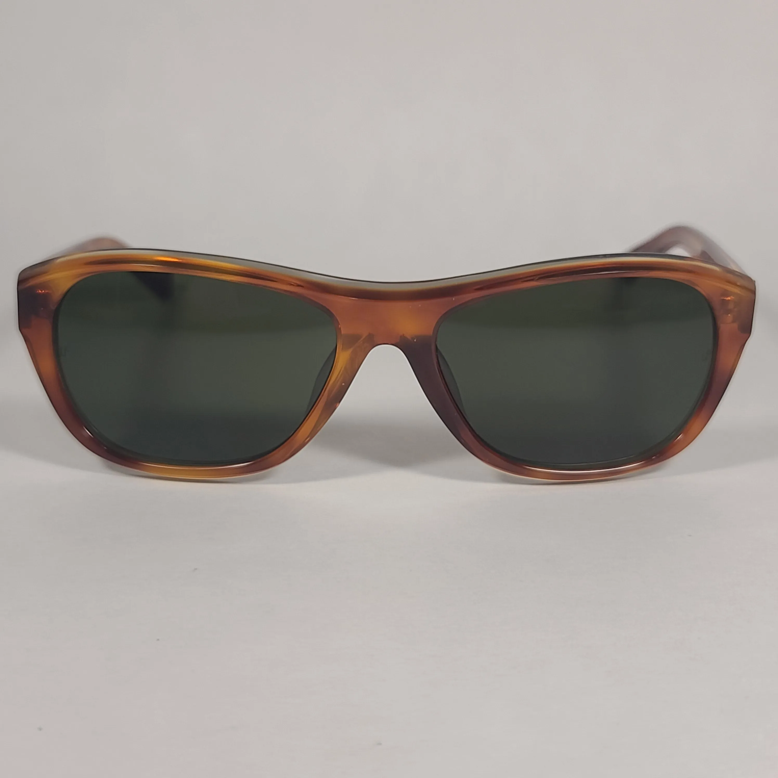 Linda Farrow Luxe Square Sunglasses Tortoise Frame Gray Green Lens LFL58C4