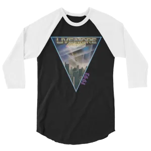 Live More Adventure Vintage 3/4 sleeve raglan shirt