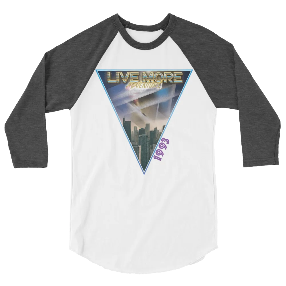 Live More Adventure Vintage 3/4 sleeve raglan shirt