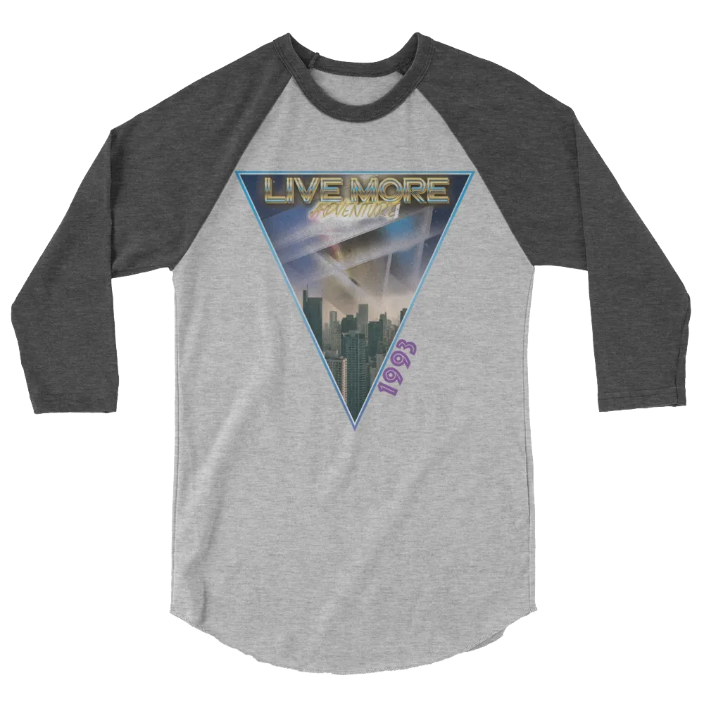 Live More Adventure Vintage 3/4 sleeve raglan shirt