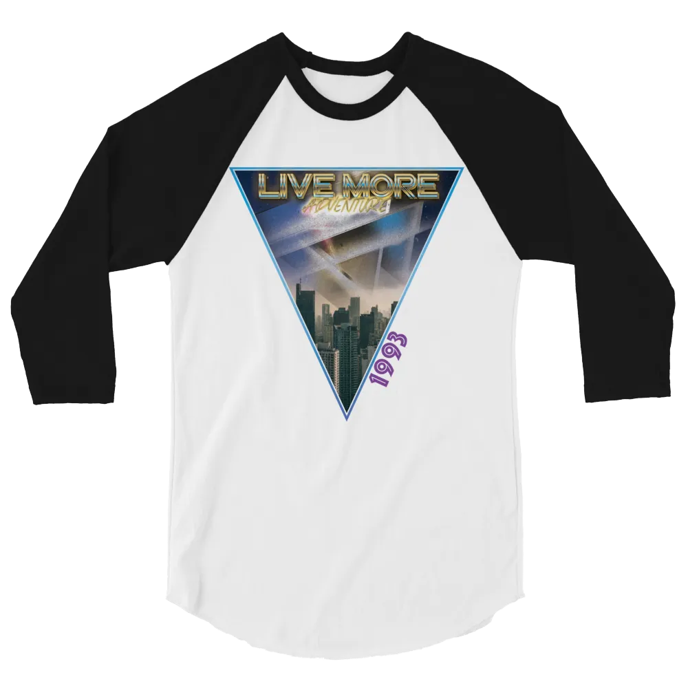 Live More Adventure Vintage 3/4 sleeve raglan shirt