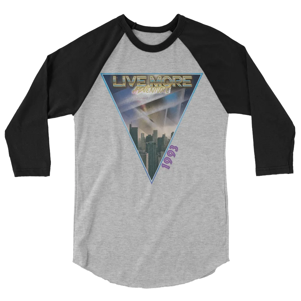 Live More Adventure Vintage 3/4 sleeve raglan shirt
