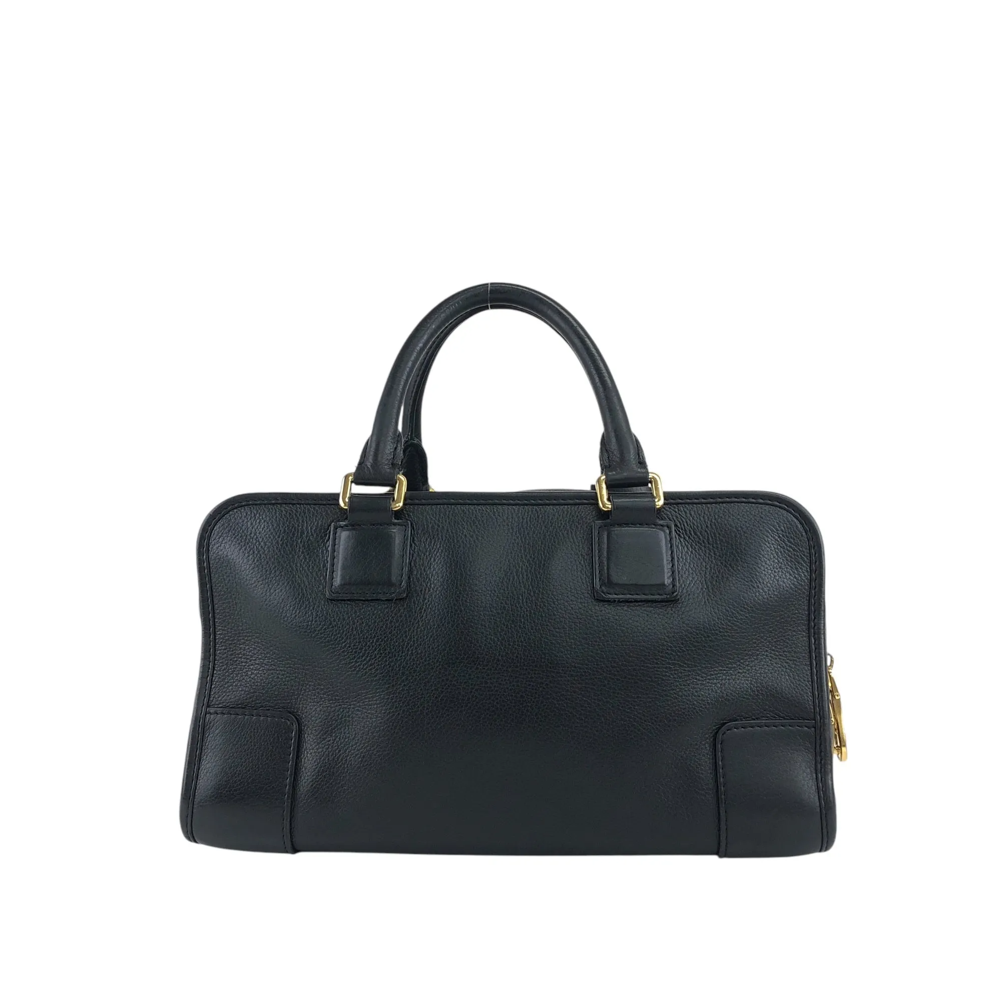 LOEWE Amazona28 Anagram Handbag Boston bag Black Vintage 4ve2yy