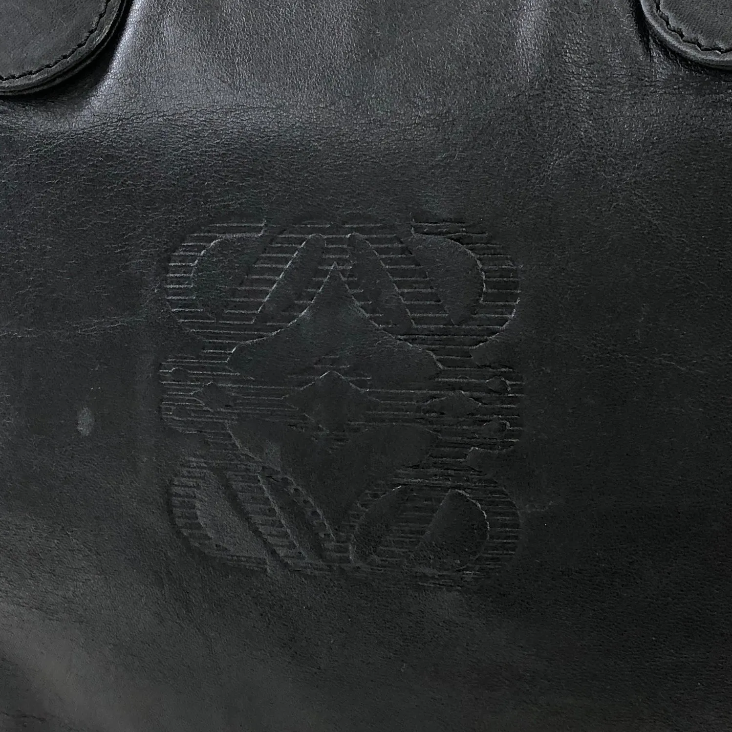 LOEWE Anagram Boston bag Handbag Black Vintage Old zy8pdh