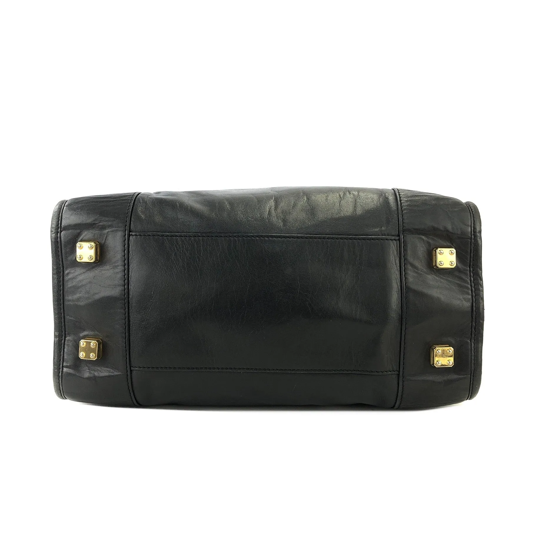 LOEWE Anagram Boston bag Handbag Black Vintage Old zy8pdh