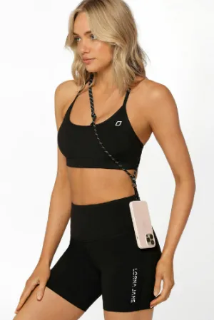 Lorna Jane Active Crossbody Phone Strap - Black