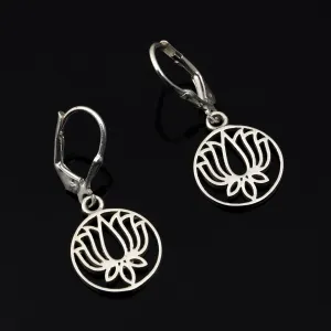 Lotus Handmade Dangle Earrings