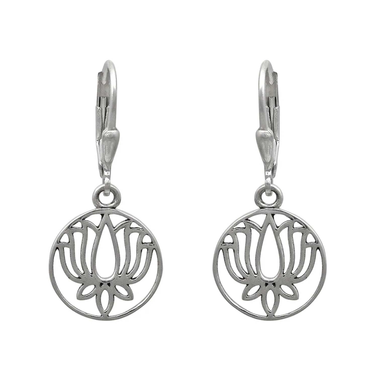 Lotus Handmade Dangle Earrings
