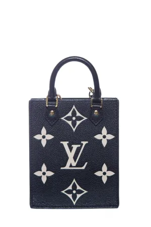 Louis Vuitton Black & Cream Petit Sac Plat Cross-Body