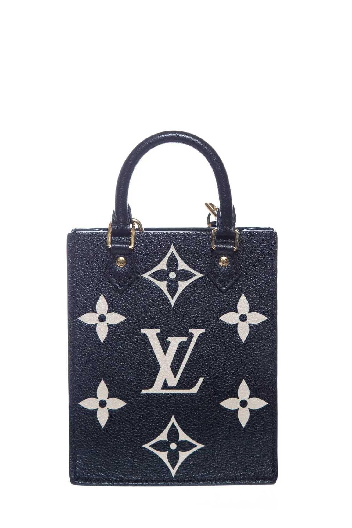 Louis Vuitton Black & Cream Petit Sac Plat Cross-Body