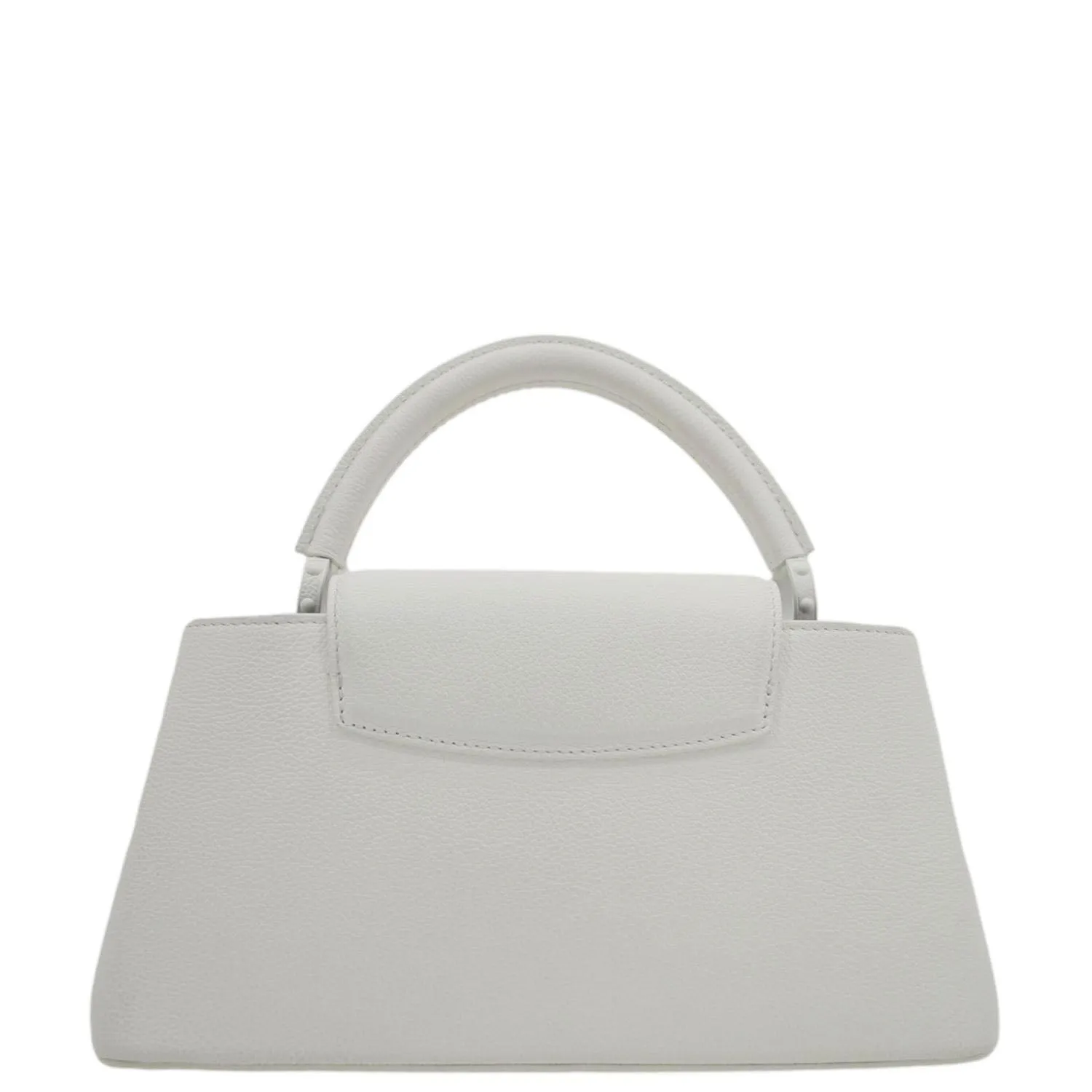 LOUIS VUITTON Capucines East-West MM Leather Crossbody Bag White