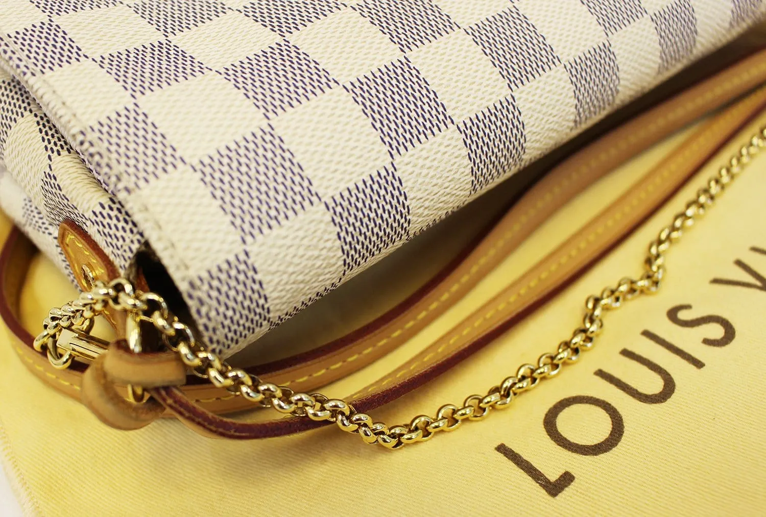 LOUIS VUITTON Damier Azur Favorite MM Crossbody Bag
