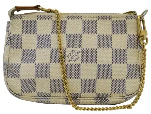 LOUIS VUITTON Damier Azur Mini Pochette Accessoires Pouch