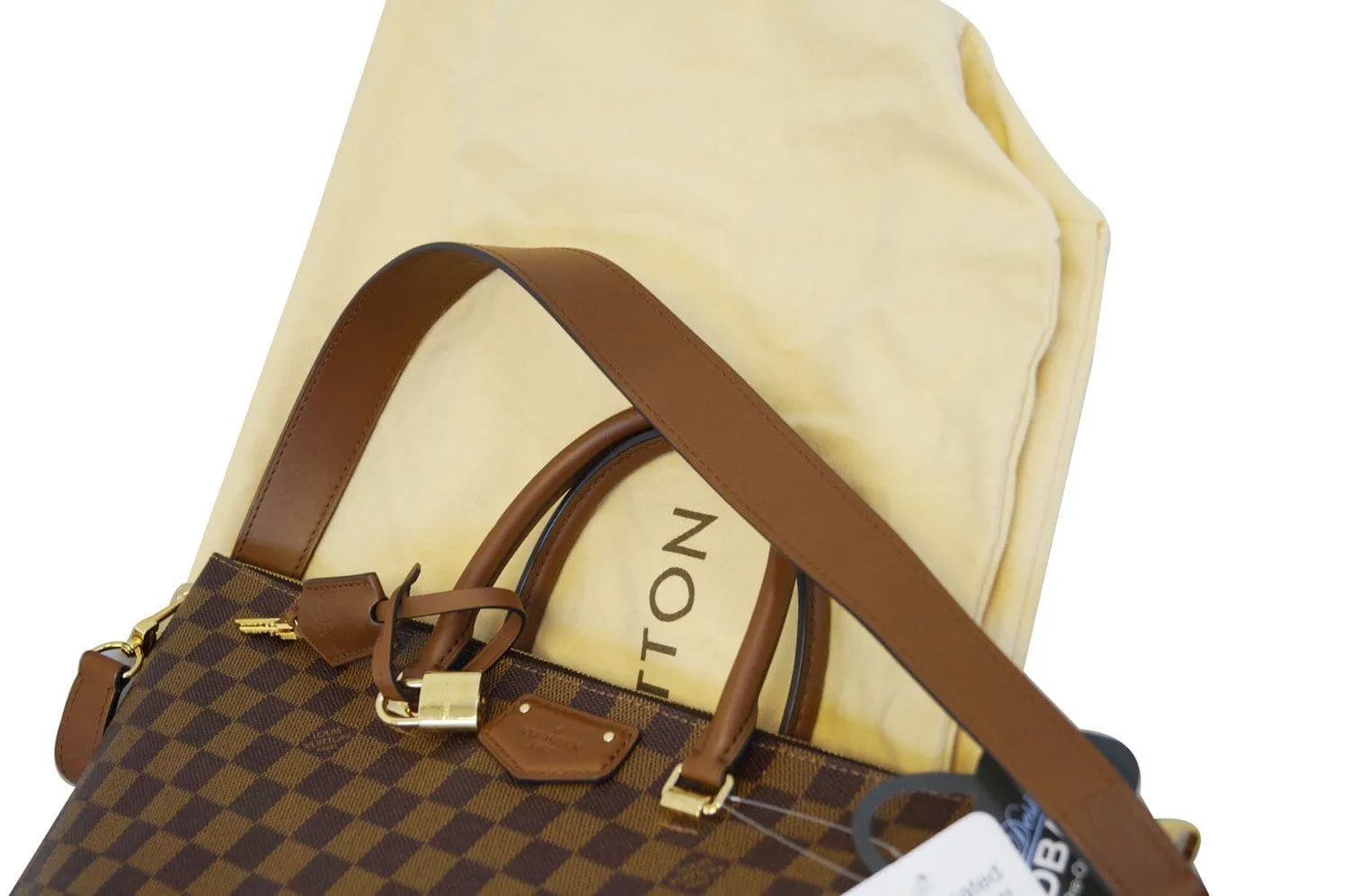 LOUIS VUITTON Damier Ebene Belmont Shoulder Handbag