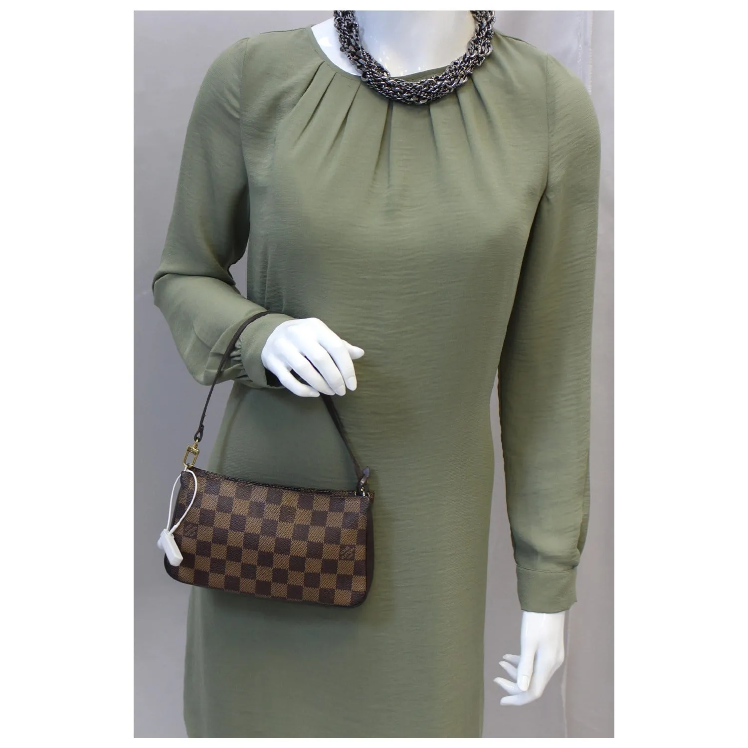 LOUIS VUITTON Damier Ebene Navona Pouch Handbag