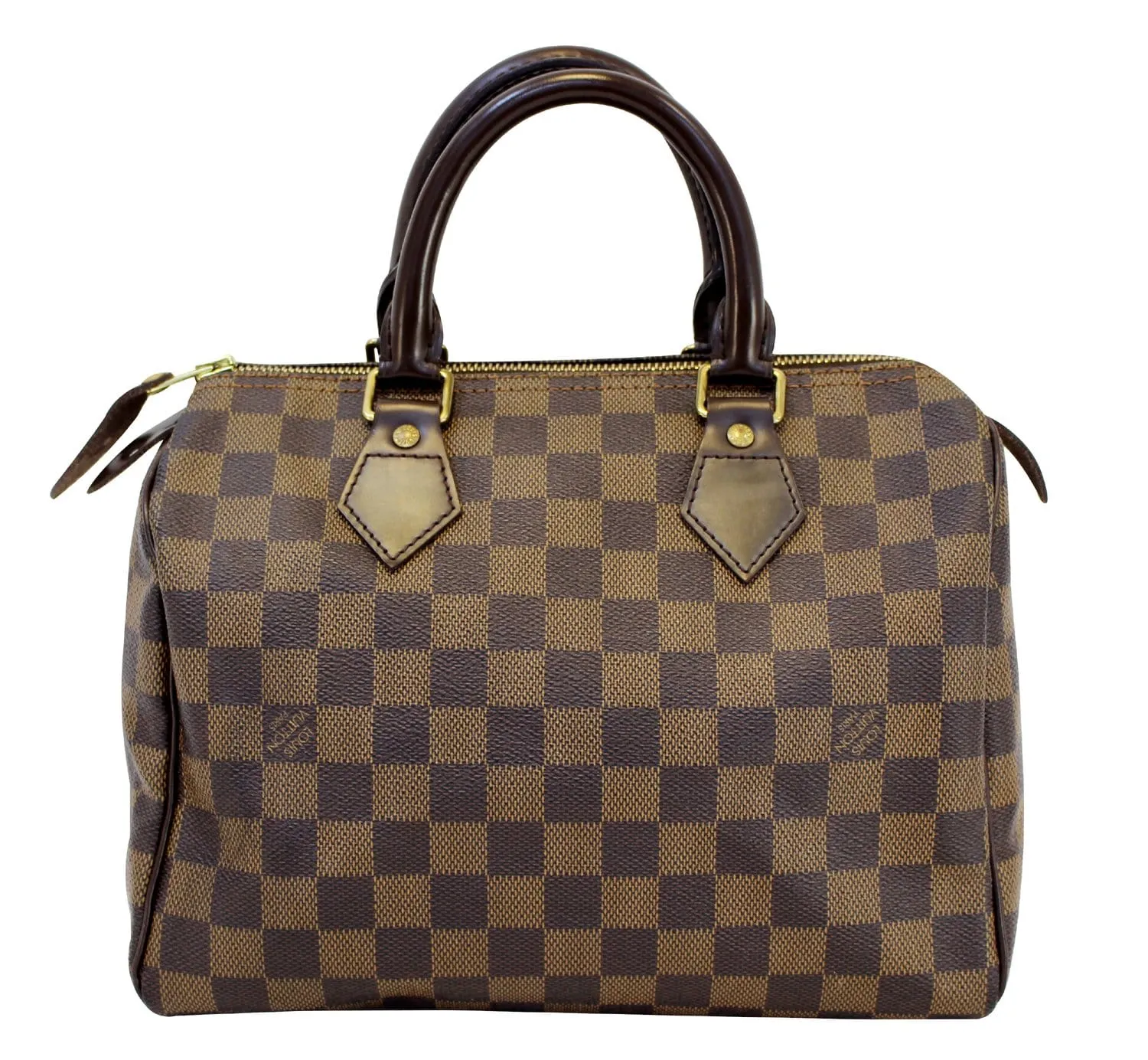 LOUIS VUITTON Damier Ebene Speedy 25 Handbag
