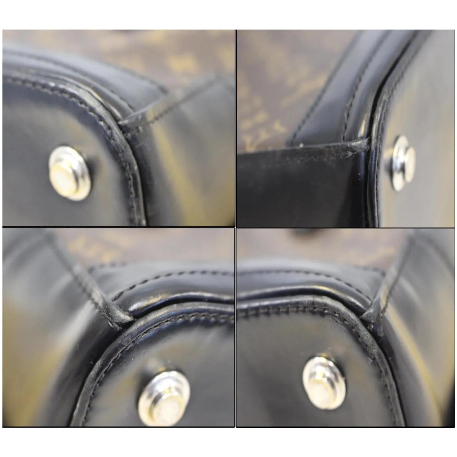 LOUIS VUITTON Dora MM Monogram Canvas Shoulder Handbag Black