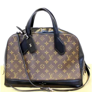 LOUIS VUITTON Dora MM Monogram Canvas Shoulder Handbag Black