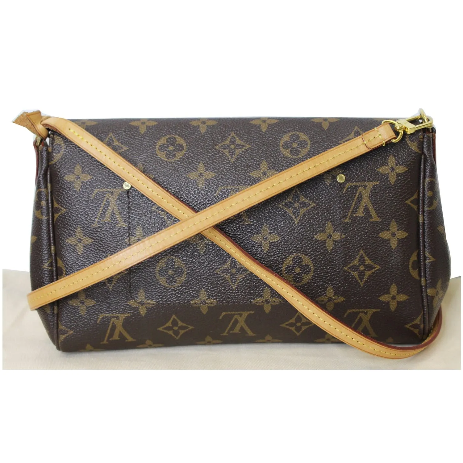LOUIS VUITTON Favorite MM Monogram Canvas Crossbody Bag Brown