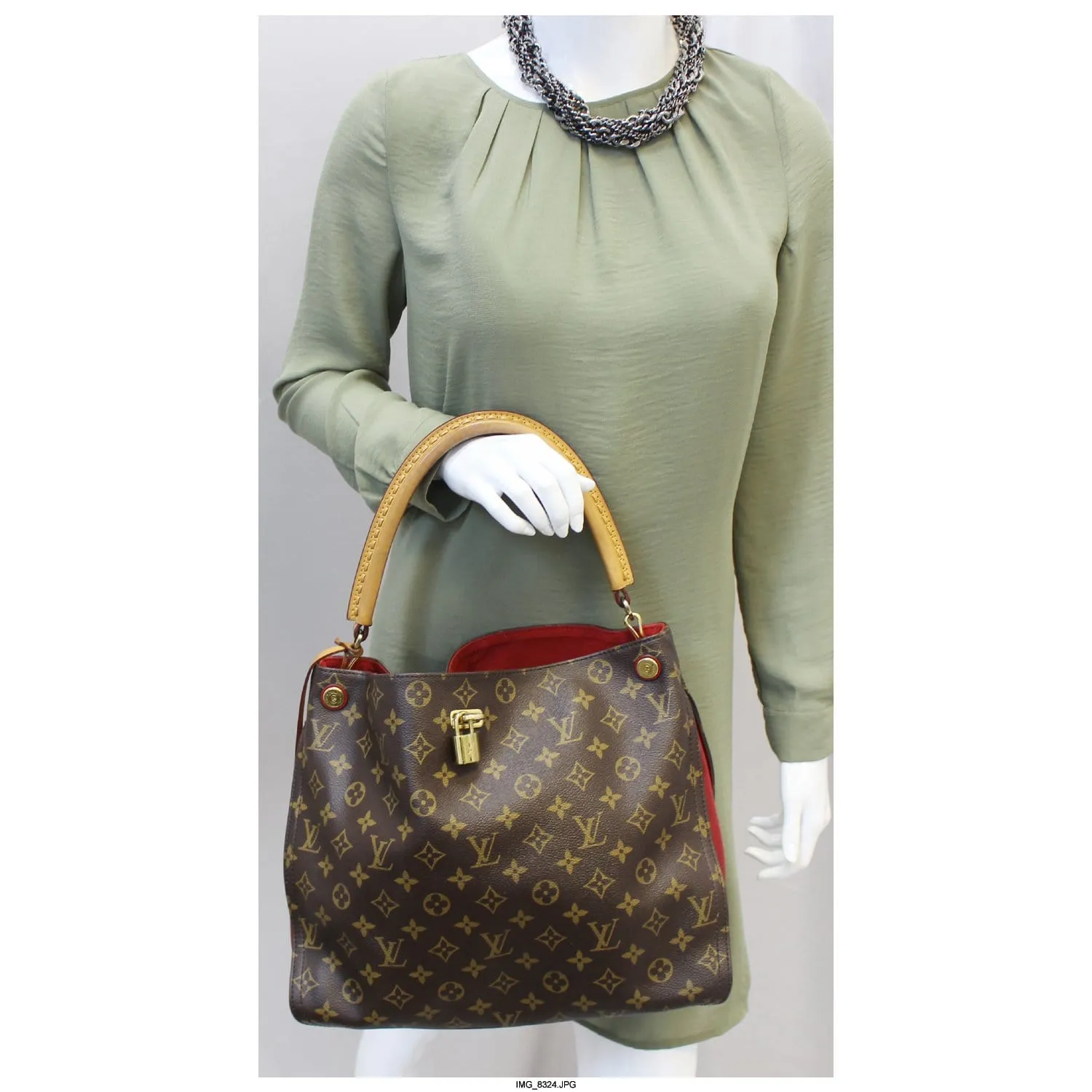 LOUIS VUITTON Gaia Monogram Canvas Shoulder Handbag
