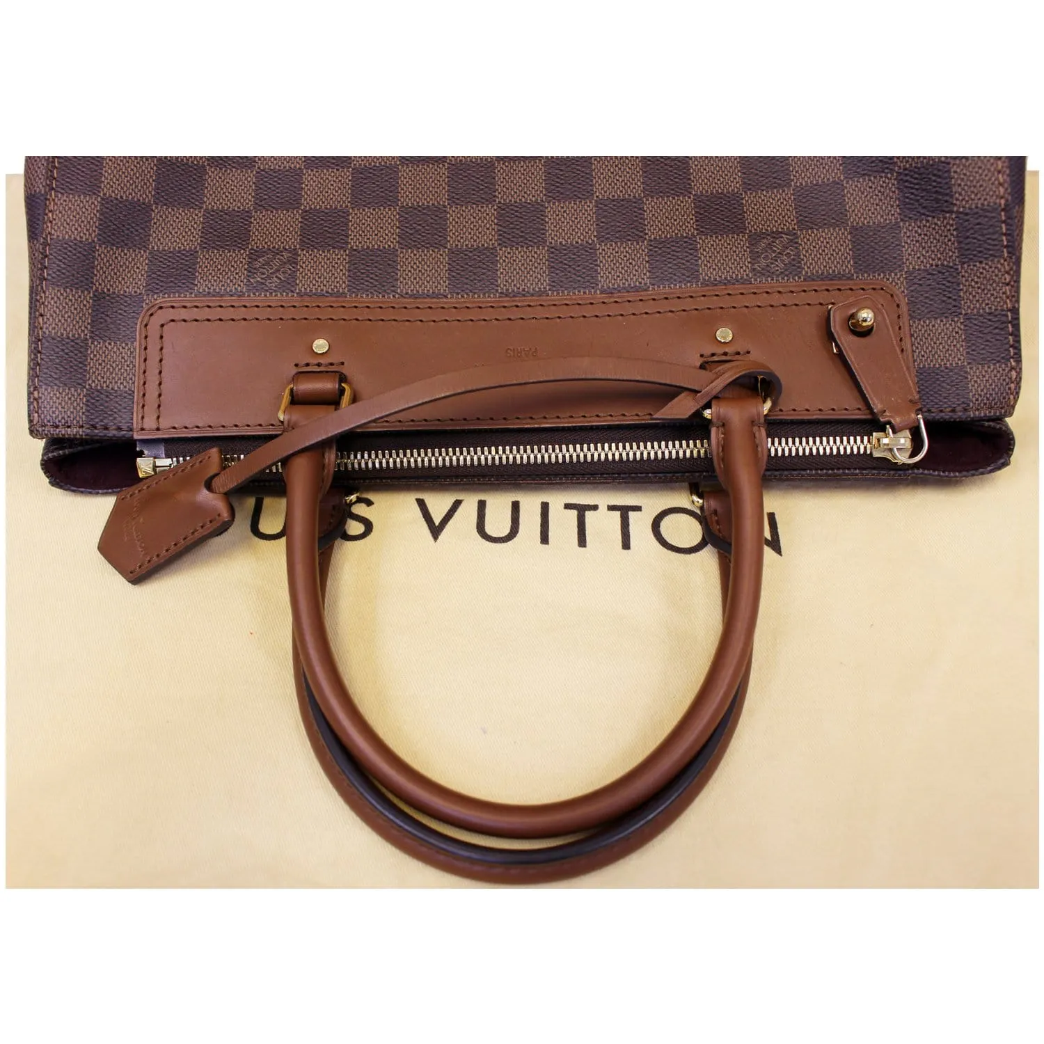 LOUIS VUITTON Greenwich Damier Ebene Shoulder Handbag