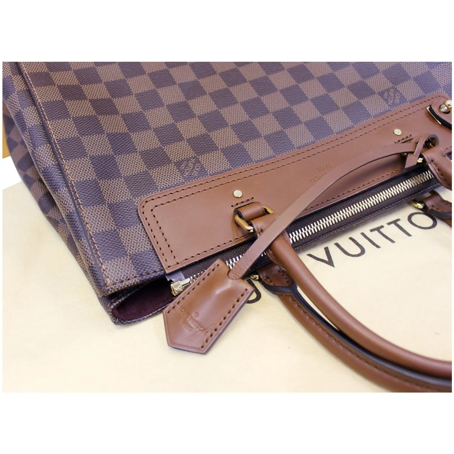 LOUIS VUITTON Greenwich Damier Ebene Shoulder Handbag