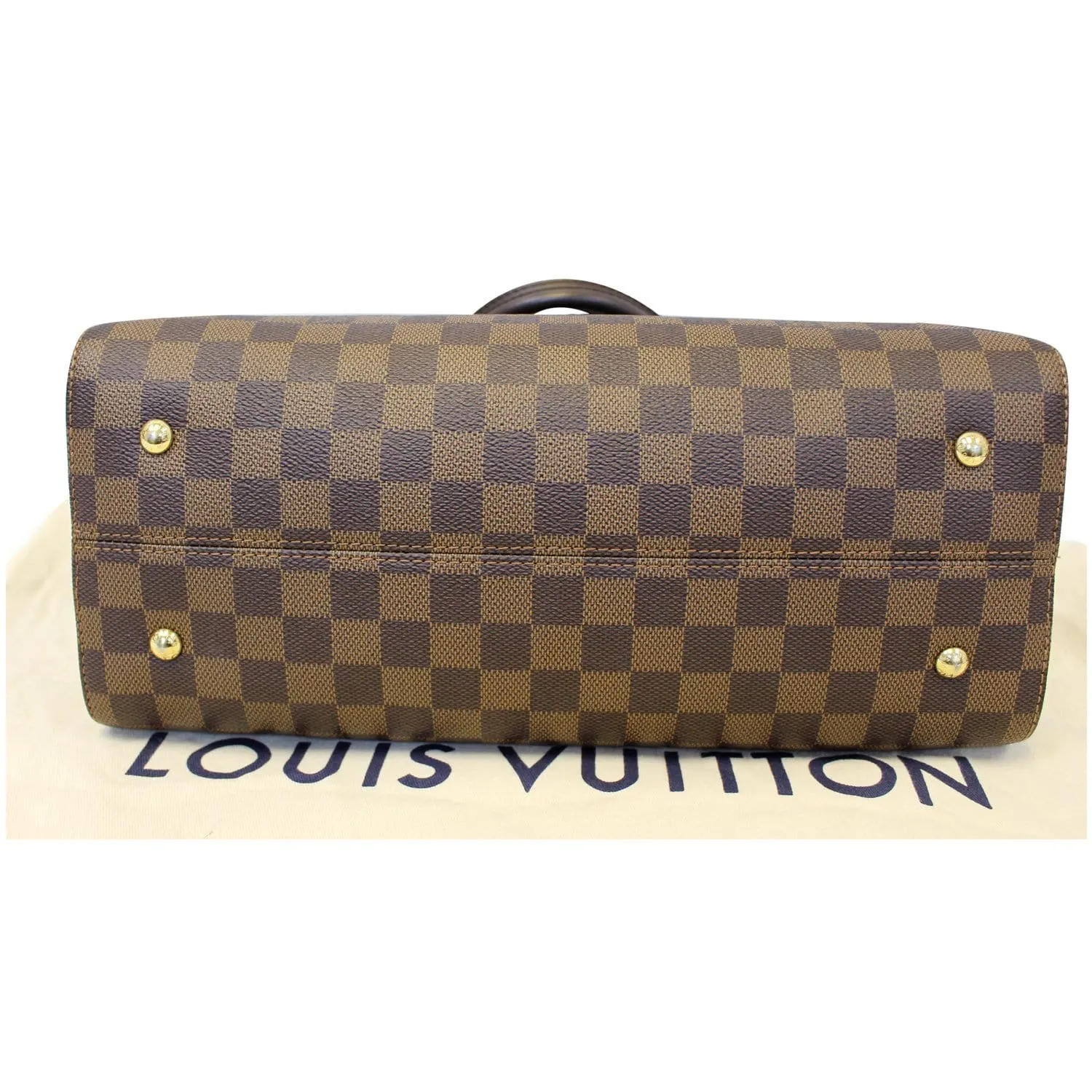 LOUIS VUITTON Kensington Bowling Damier Ebene Shoulder Handbag Brown