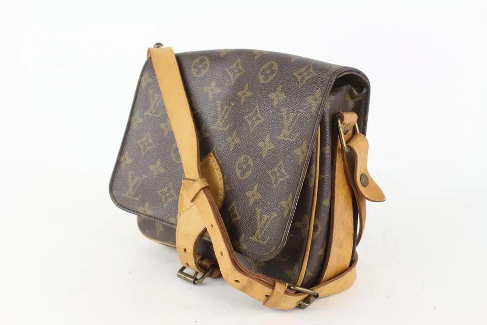 Louis Vuitton Monogram Cartouchiere MM Crossbody Bag 104lv41
