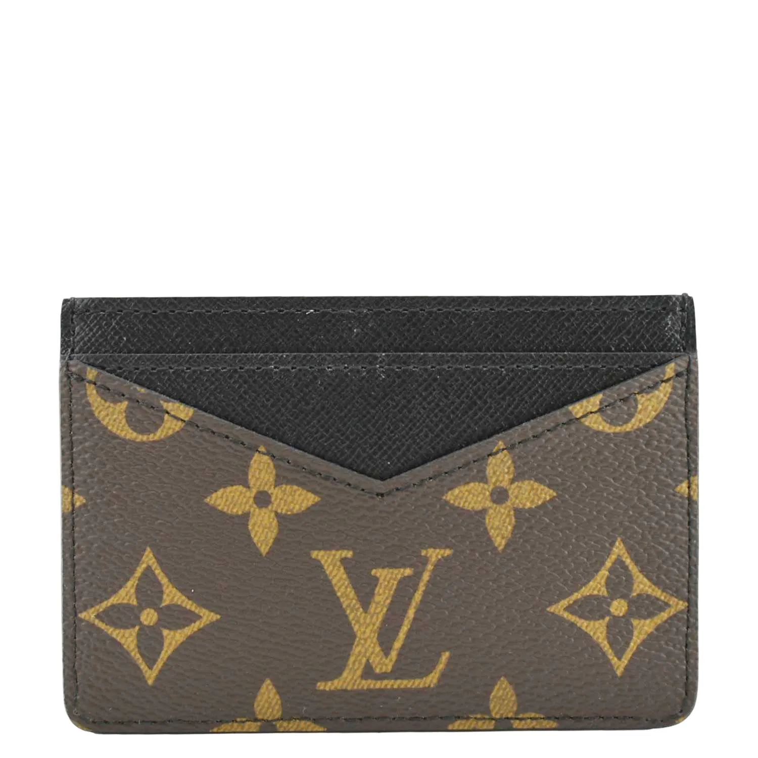 LOUIS VUITTON Neo Porte Cartes Monogram Macassar Card Holder Black