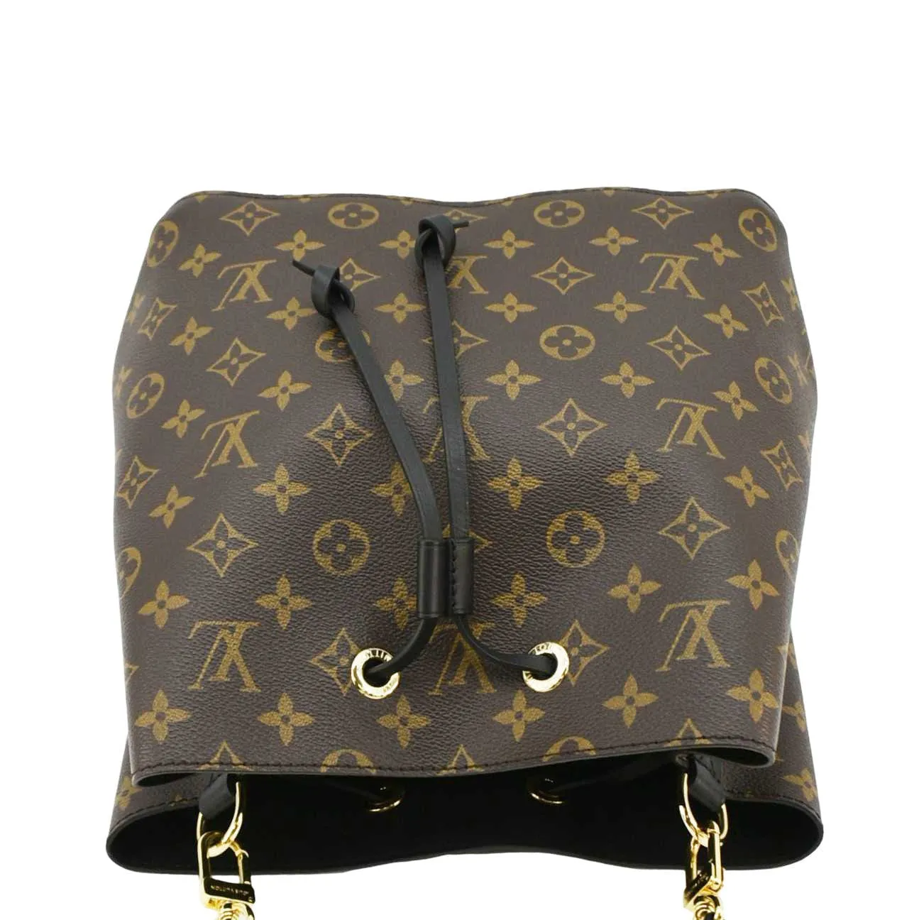 LOUIS VUITTON Neonoe Monogram Canvas Shoulder Bag Black
