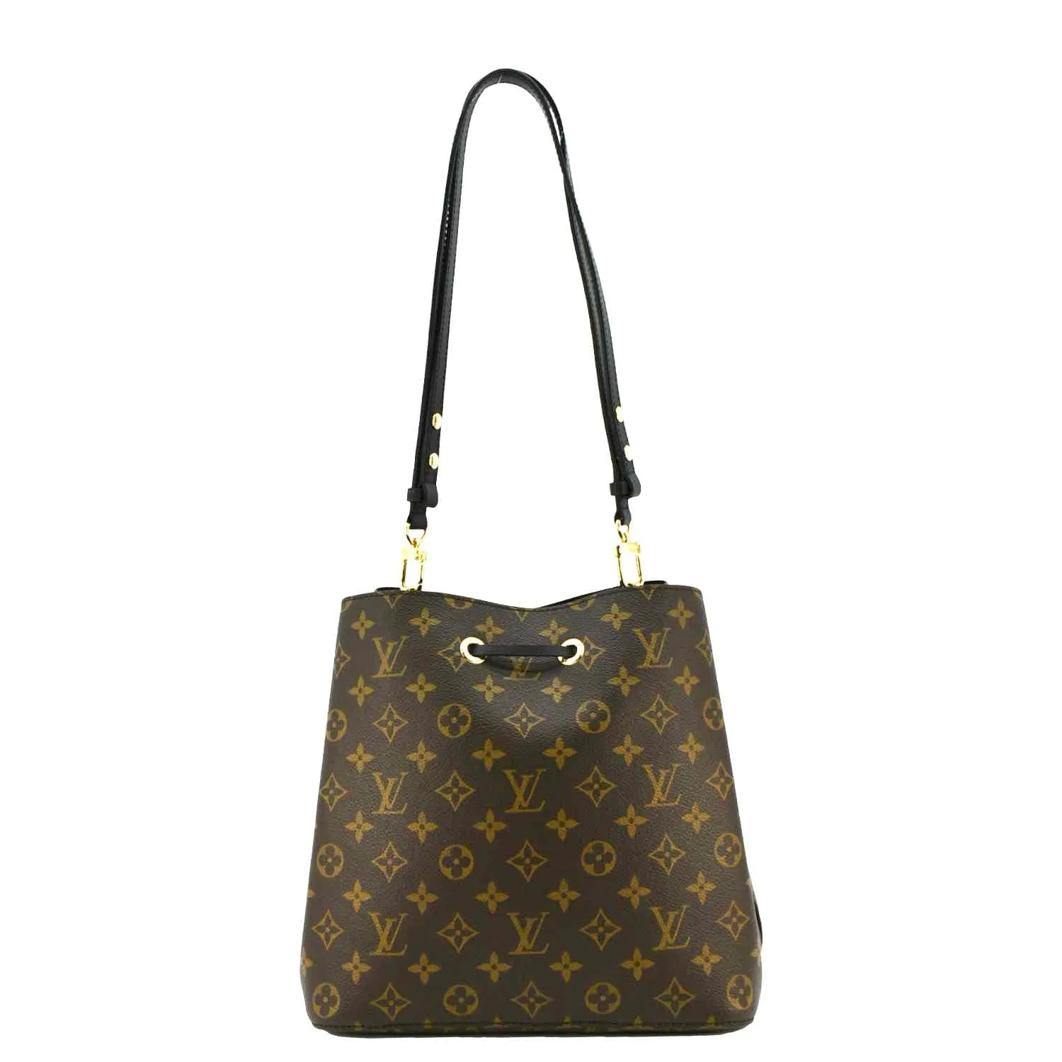 LOUIS VUITTON Neonoe Monogram Canvas Shoulder Bag Black