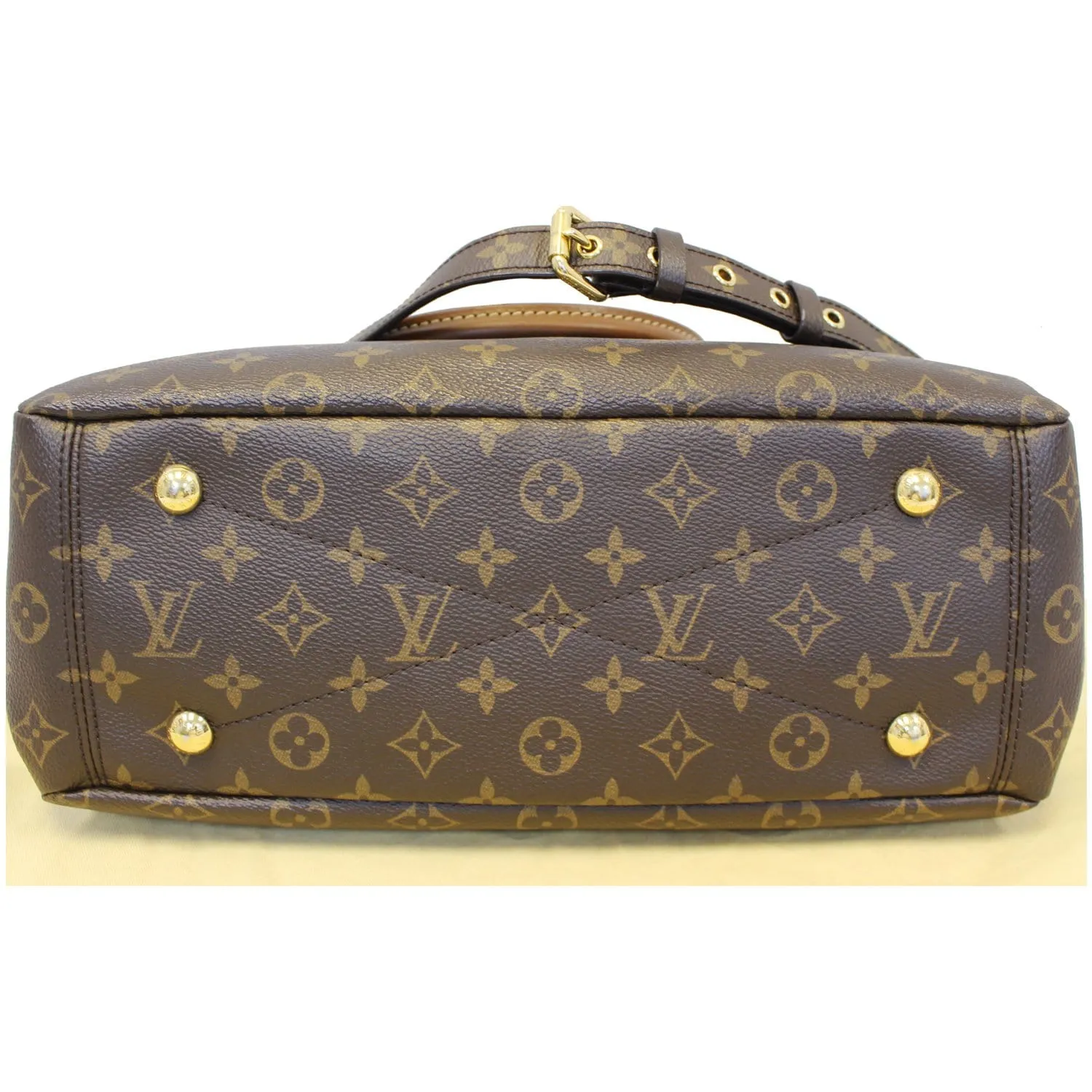 LOUIS VUITTON Pallas Monogram Canvas 2Way Shoulder Bag Brown