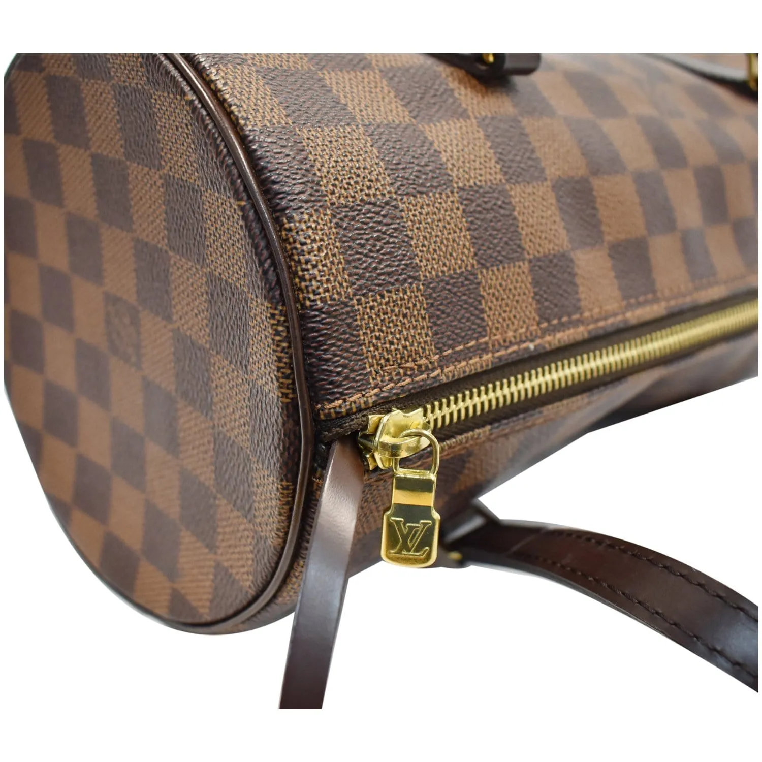 LOUIS VUITTON Papillon 26 Damier Ebene Shoulder Handbag Brown