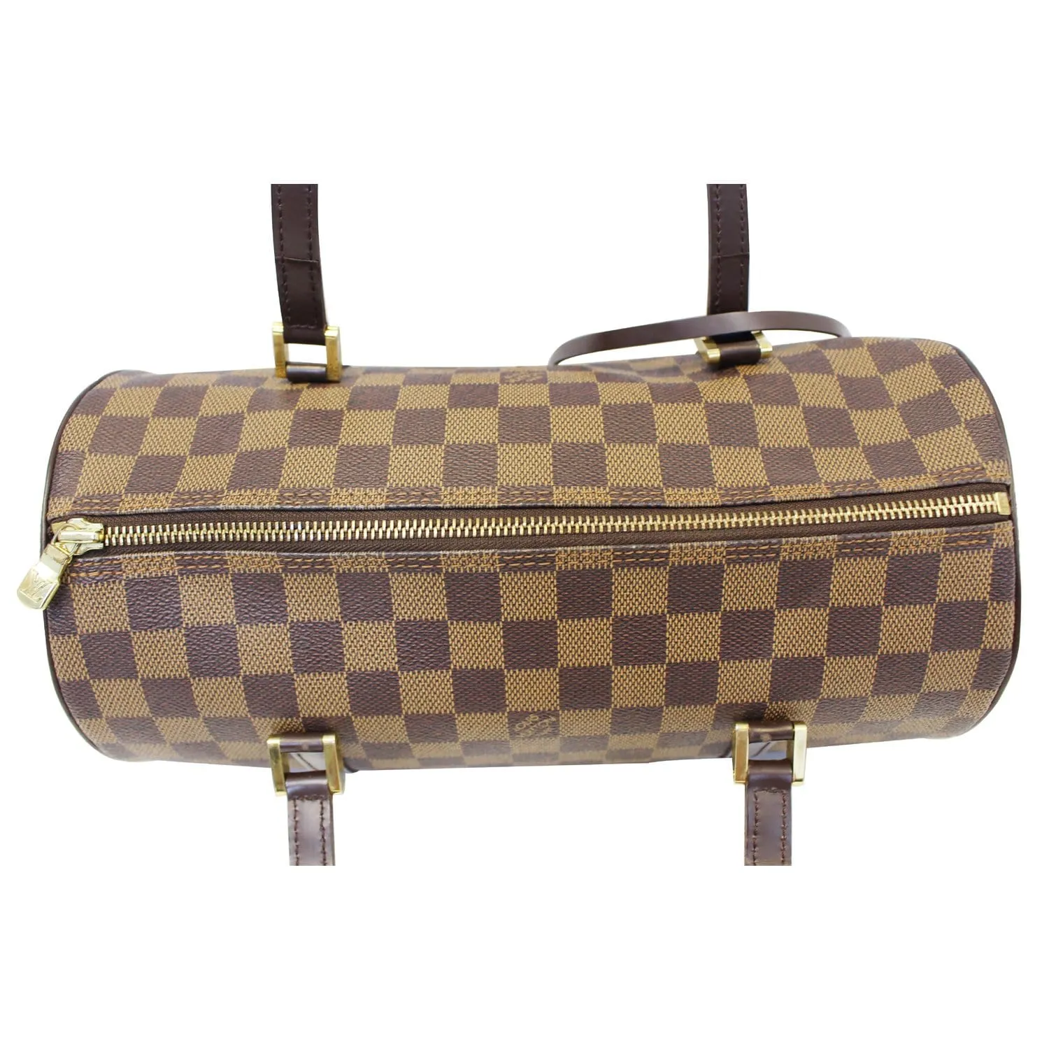 LOUIS VUITTON Papillon 30 Damier Ebene Shoulder Handbag Brown