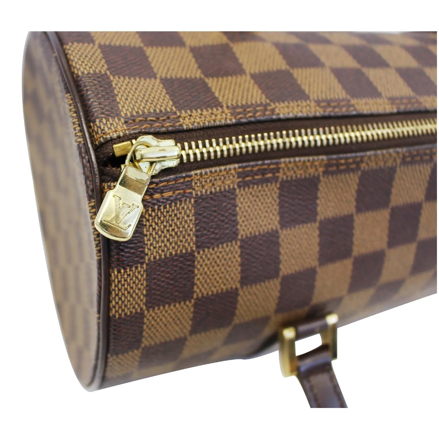 LOUIS VUITTON Papillon 30 Damier Ebene Shoulder Handbag Brown