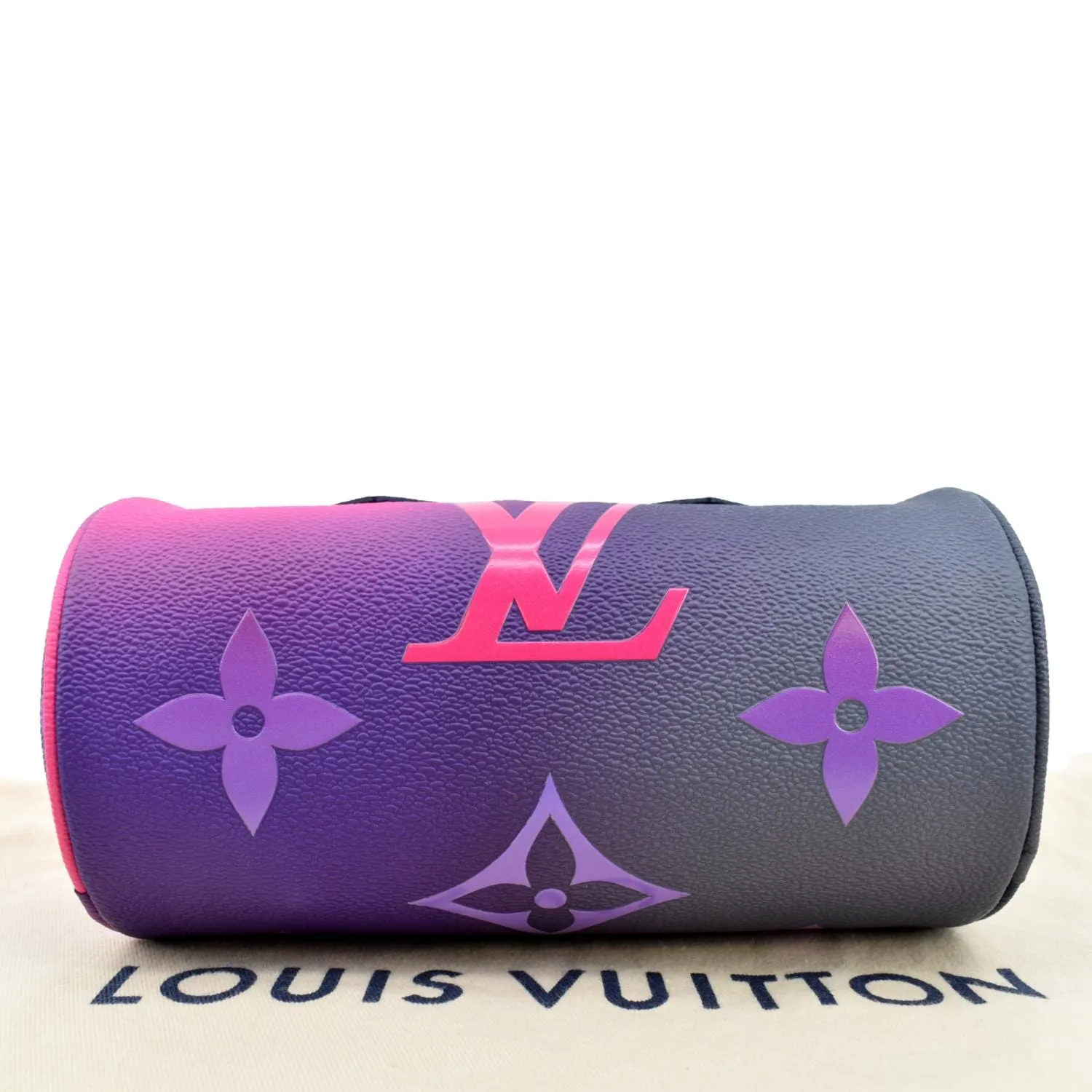 LOUIS VUITTON Papillon BB Monogram Canvas Shoulder Handbag Midnight Fuchsia