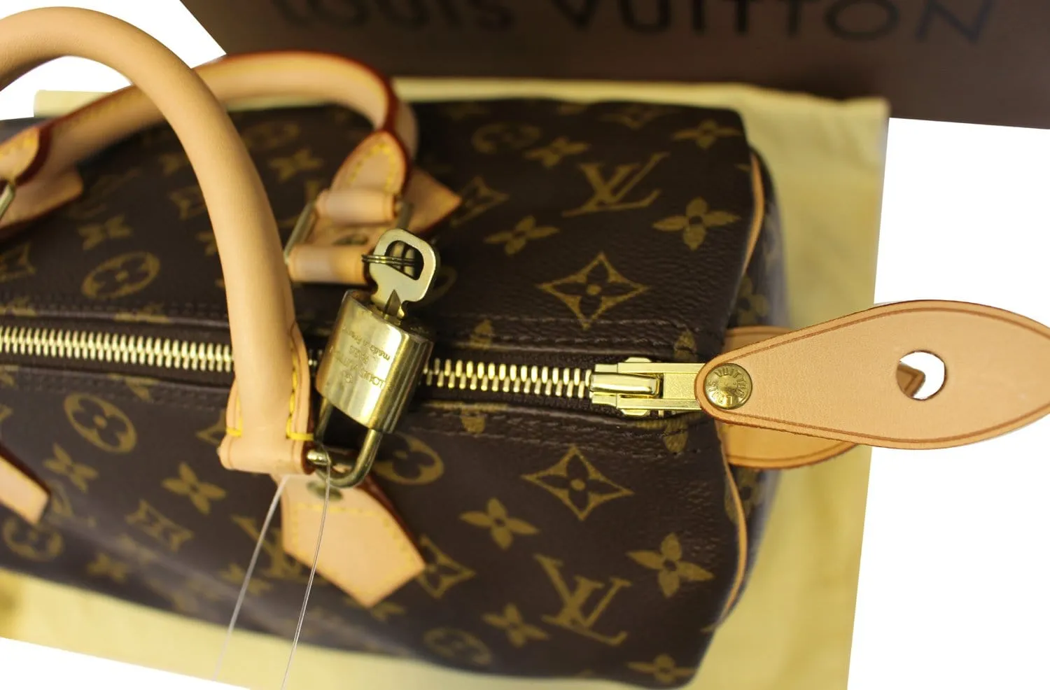 LOUIS VUITTON Pre Owned Satchel Bag Monogram Canvas Speedy 30 Brown