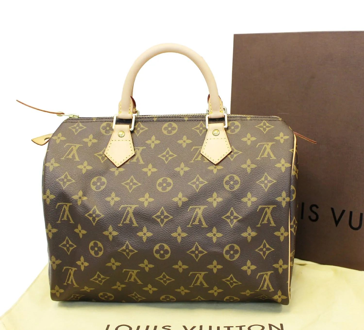 LOUIS VUITTON Pre Owned Satchel Bag Monogram Canvas Speedy 30 Brown