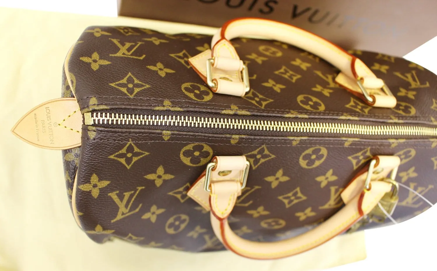 LOUIS VUITTON Pre Owned Satchel Bag Monogram Canvas Speedy 30 Brown