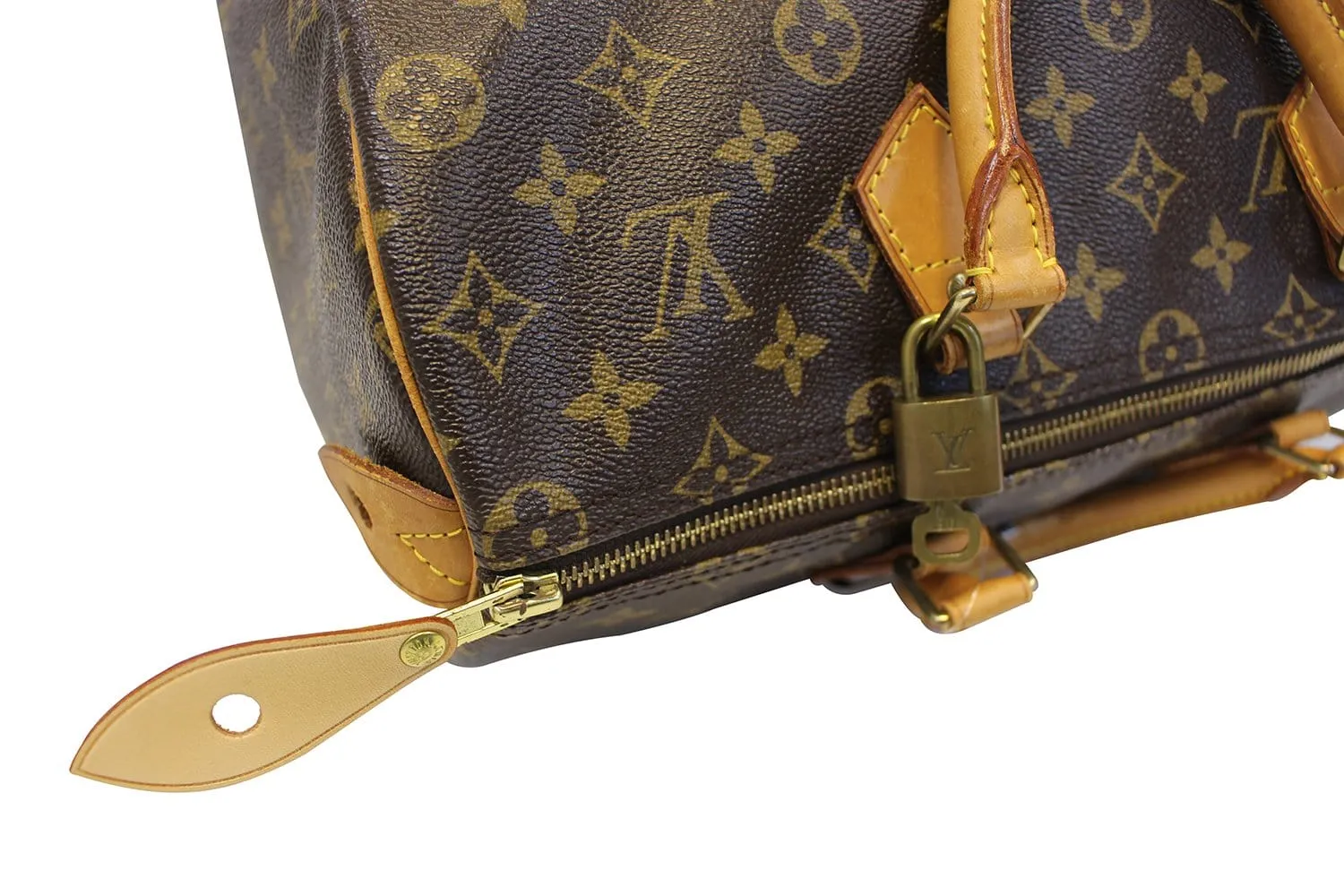 LOUIS VUITTON Speedy 35 Pre Owned Monogram Canvas  Brown Satchel Bag