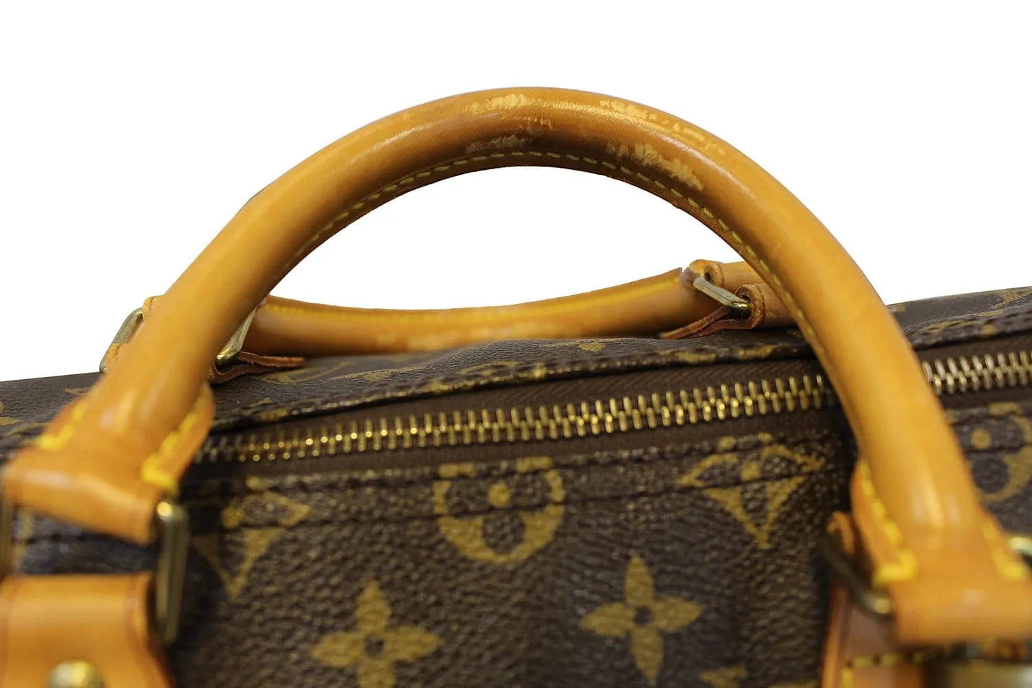 LOUIS VUITTON Speedy 35 Pre Owned Monogram Canvas  Brown Satchel Bag