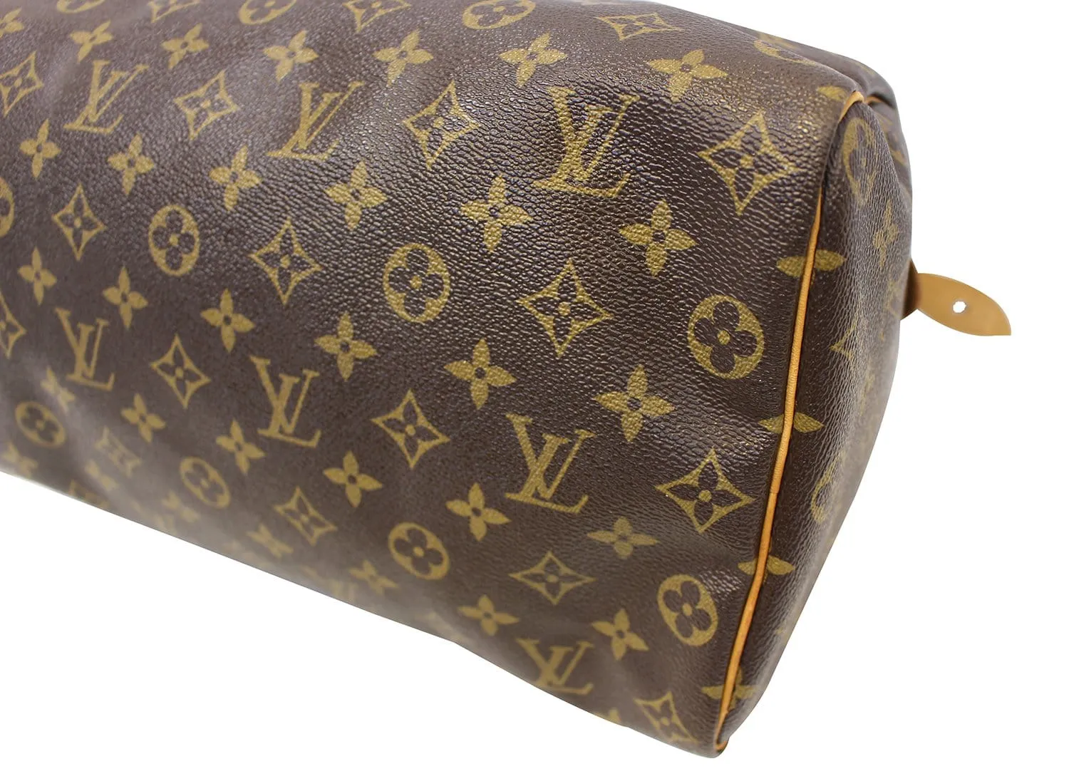 LOUIS VUITTON Speedy 35 Pre Owned Monogram Canvas  Brown Satchel Bag